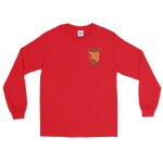 USS Gridley (DLG-21) Ship's Crest Long Sleeve Shirt – front view, red