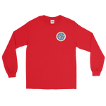 USS Nimitz (CVN-68) Ship's Crest Long Sleeve Shirt – front view, red
