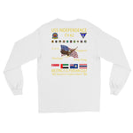 USS Independence (CV-62) 1993-94 Long Sleeve Cruise Shirt – back view, white