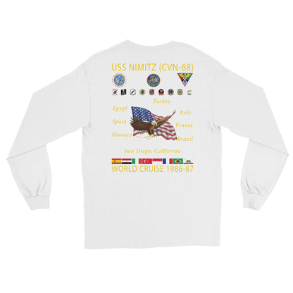 USS Nimitz (CVN-68) 1986-87 Long Sleeve Cruise Shirt