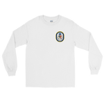 USS Detroit (LCS-7) Ship's Crest Long Sleeve Shirt – front view, white