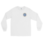 USS Nimitz (CVN-68) Ship's Crest Long Sleeve Shirt – front view, white