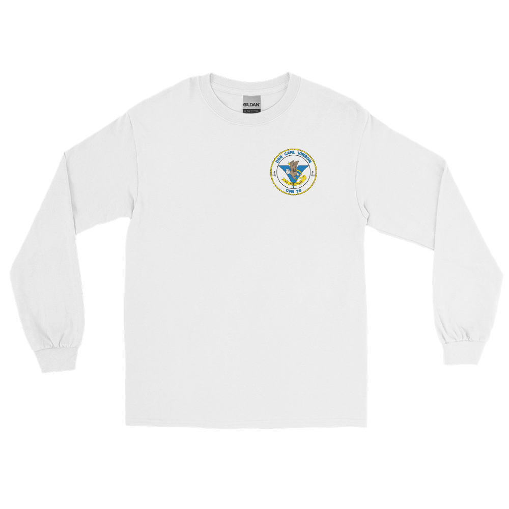 USS Carl Vinson (CVN-70) 1983 Long Sleeve Cruise Shirt – front view, white