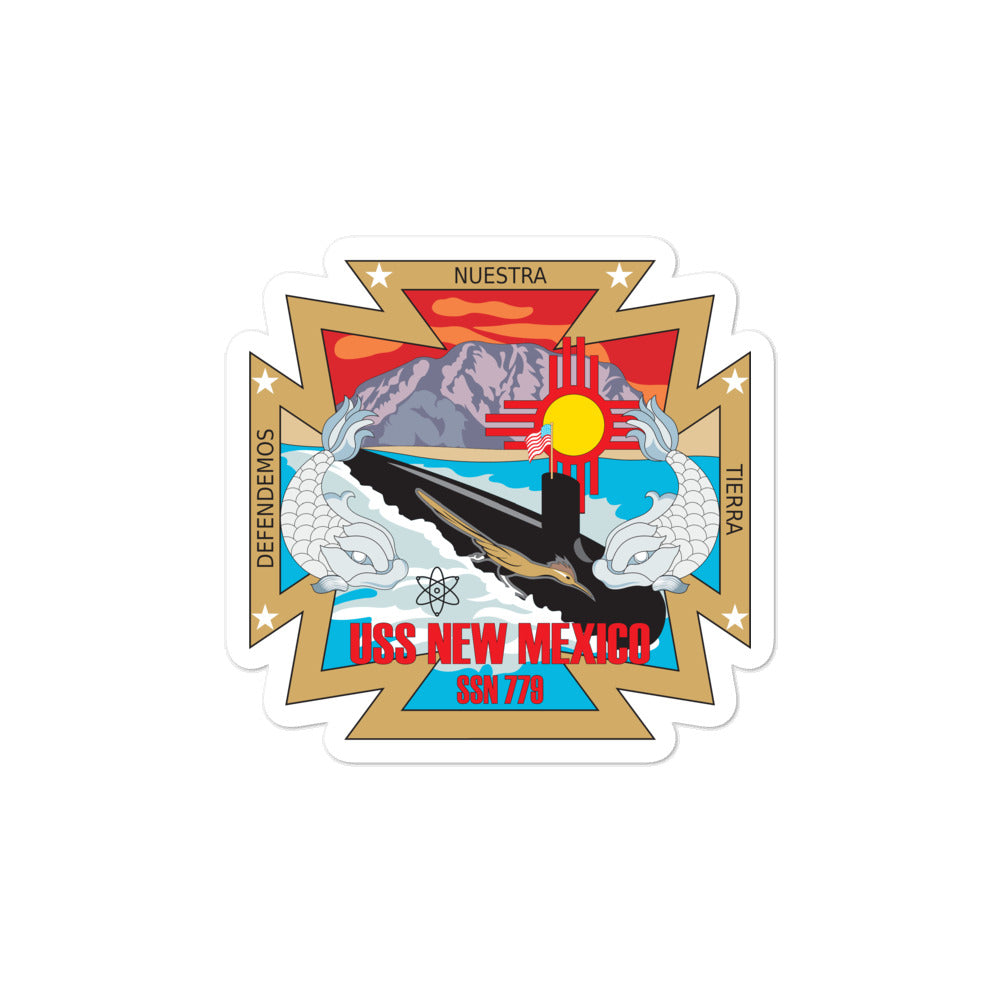 USS New Mexico (SSN-779) Ship's Crest Vinyl Sticker