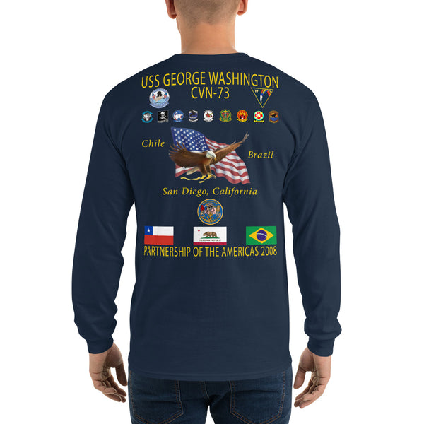 USS George Washington (CVN-73) 2008 POA Long Sleeve Cruise Shirt