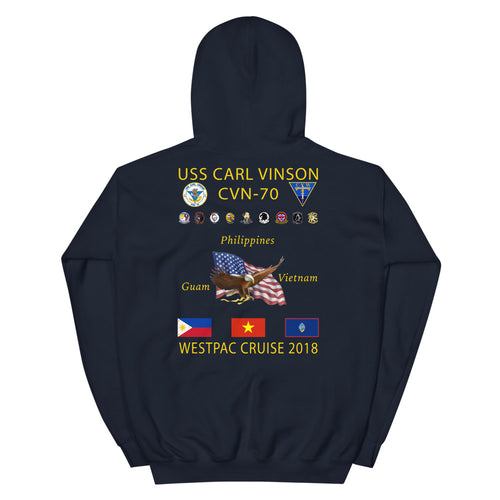 USS Carl Vinson (CVN-70) 2018 Cruise Hoodie