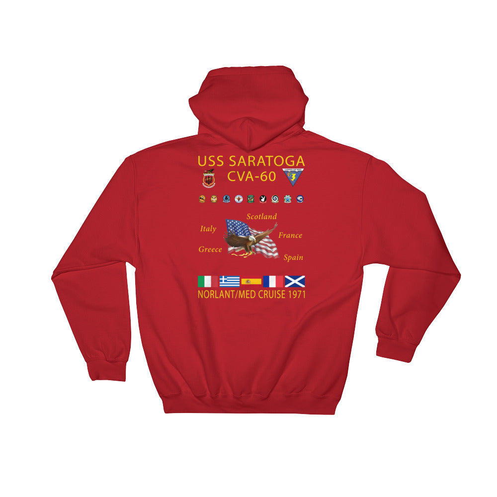 USS Saratoga (CVA-60) 1971 Cruise Hoodie