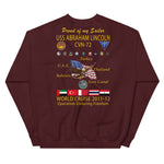 USS Abraham Lincoln (CVN-72) 2011-12 Cruise Sweatshirt - Family