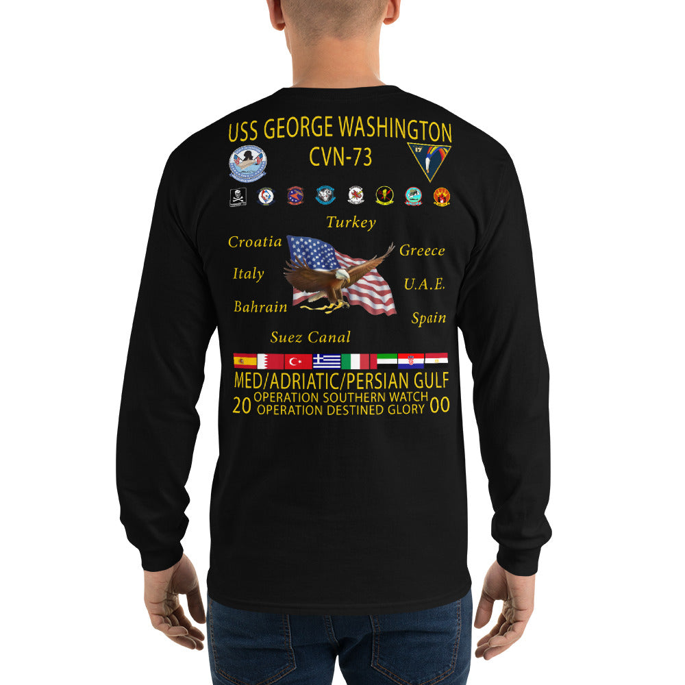 USS George Washington (CVN-73) 2000 Long Sleeve Cruise Shirt