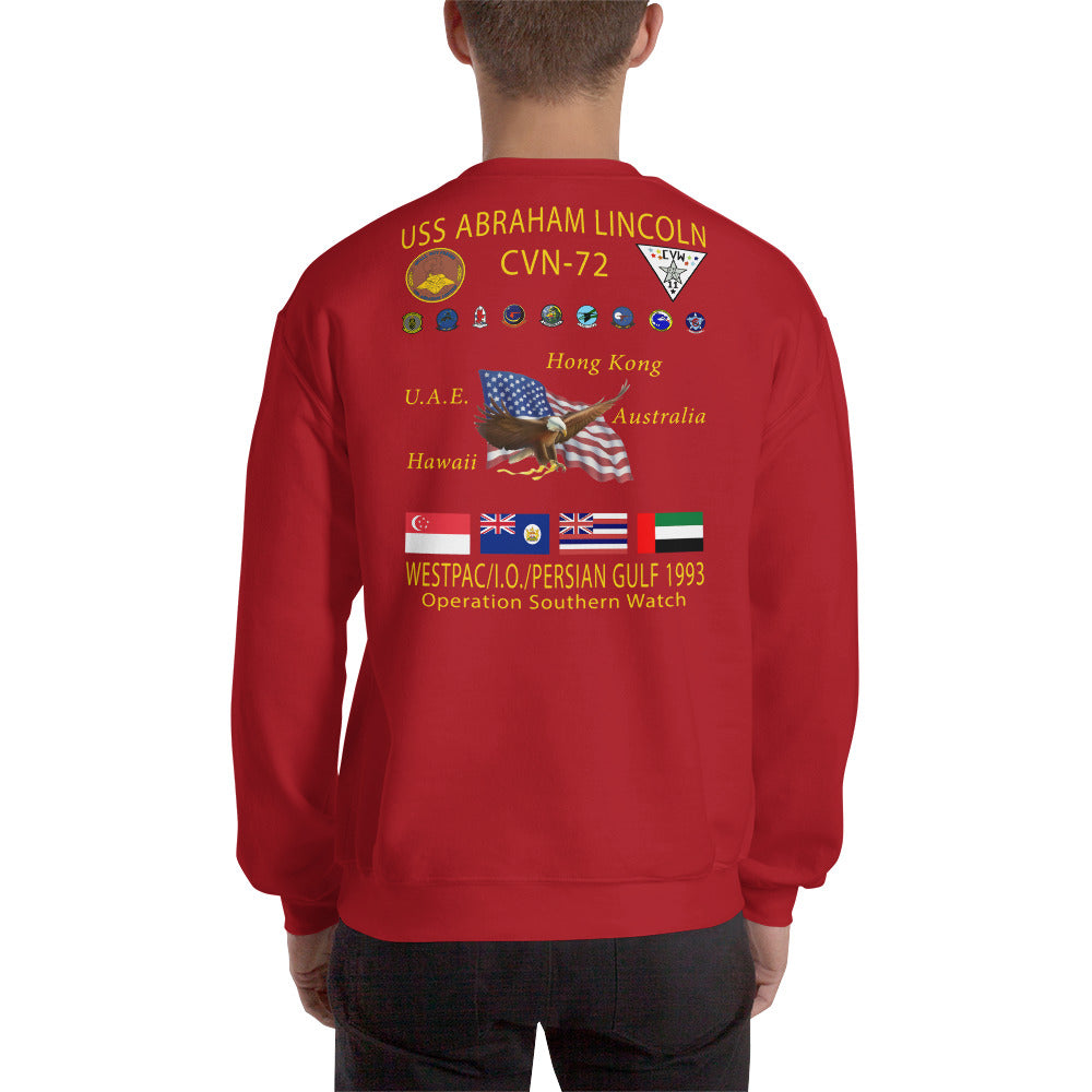 USS Abraham Lincoln (CVN-72) 1993 Cruise Sweatshirt
