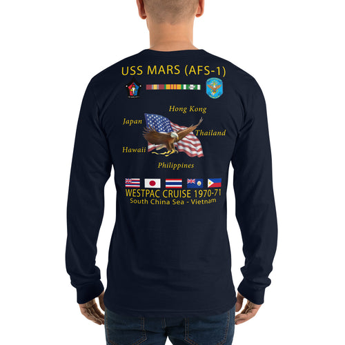 USS Mars (AFS-1) 1970-71 Long Sleeve Cruise Shirt