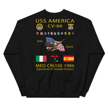 Load image into Gallery viewer, USS America (CV-66) 1986 Cruise Sweatshirt