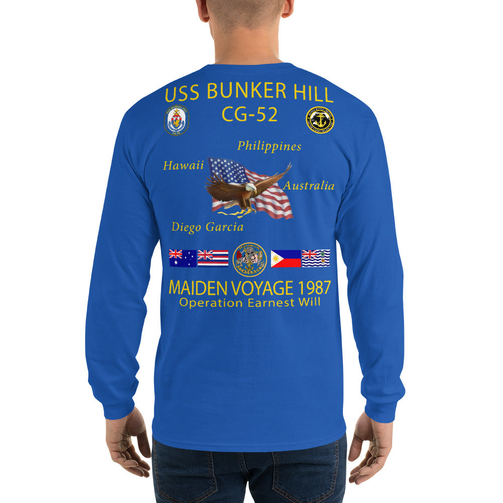 USS Bunker Hill (CG-52) 1987 Long Sleeve Cruise Shirt