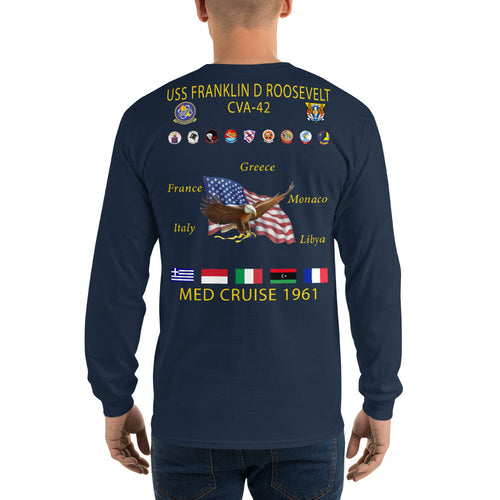 USS Franklin D. Roosevelt (CVA-42) 1961 Long Sleeve Cruise Shirt