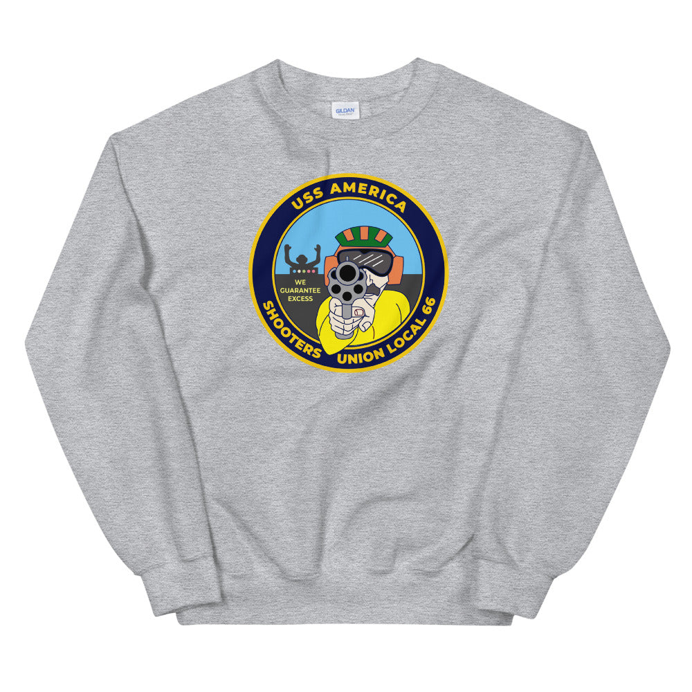 USS America (CV-66) Shooters Union Local 66 Sweatshirt