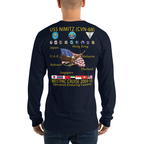 USS Nimitz (CVN-68) 2009-10 Long Sleeve Cruise Shirt