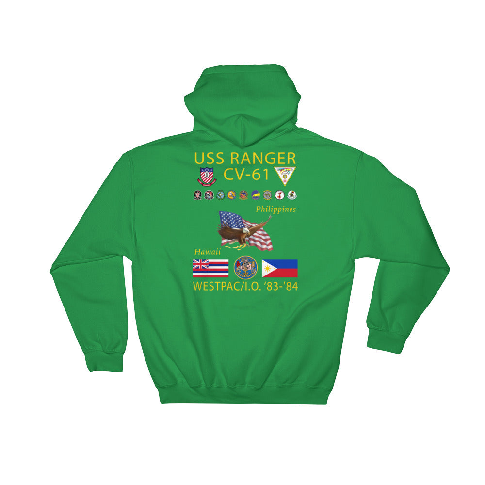 USS Ranger (CV-61) 1983-84 Cruise Hoodie
