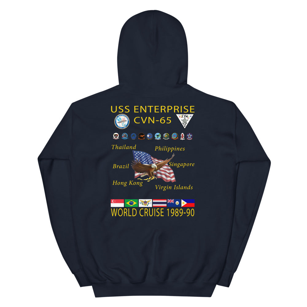 USS Enterprise (CVN-65) 1989-90 Cruise Hoodie