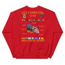 Load image into Gallery viewer, USS Forrestal (CV-59) 1979-80 Cruise Sweatshirt