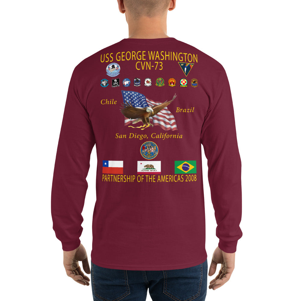 USS George Washington (CVN-73) 2008 POA Long Sleeve Cruise Shirt