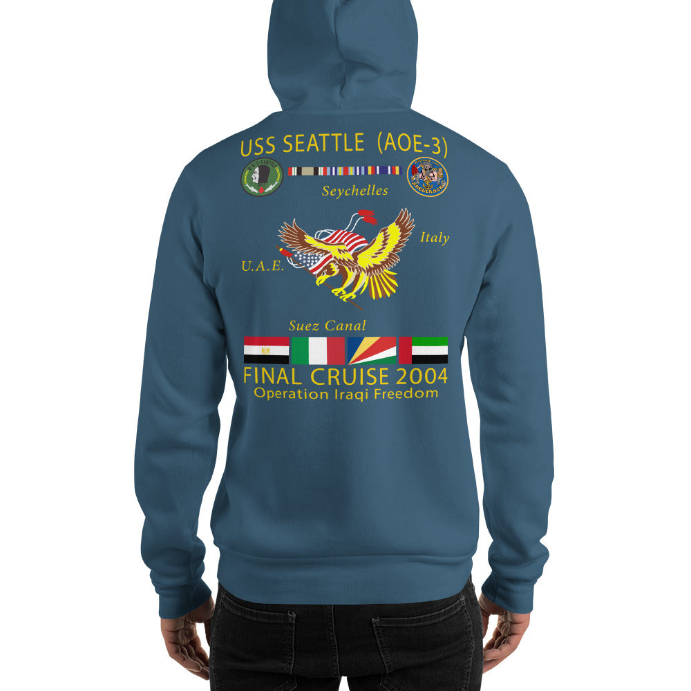 USS Seattle (AOE-3) 2004 Cruise Hoodie