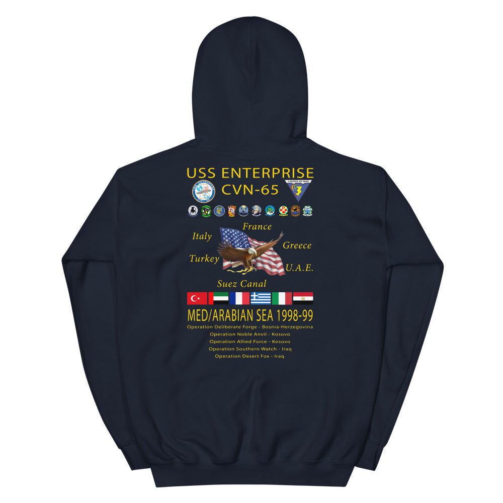 USS Enterprise (CVN-65) 1998-99 Cruise Hoodie