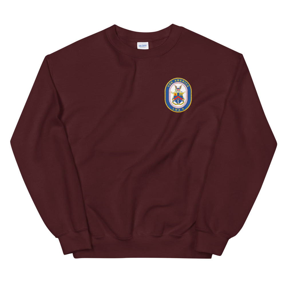 USS America (LHA-6) Ship's Crest Sweatshirt