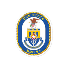 Load image into Gallery viewer, USS Nitze (DDG-94) Ship&#39;s Crest Vinyl Sticker