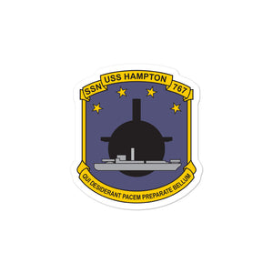USS Hampton (SSN-767) Ship's Crest Vinyl Sticker