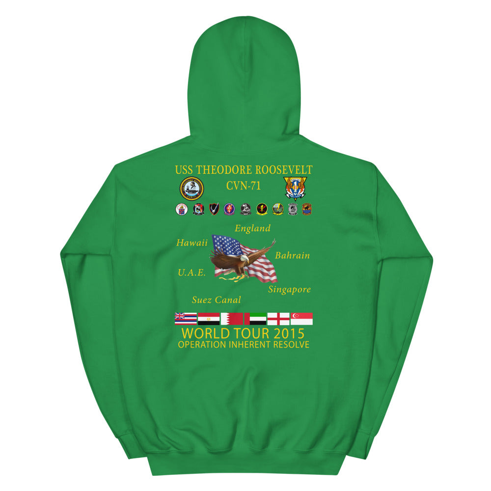 USS Theodore Roosevelt (CVN-71) 2015 Cruise Hoodie