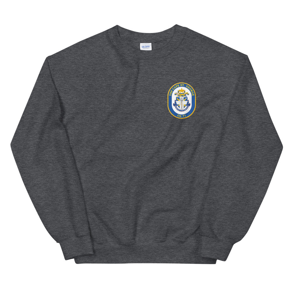 USS Cape St. George (CG-71) Ship's Crest Sweatshirt