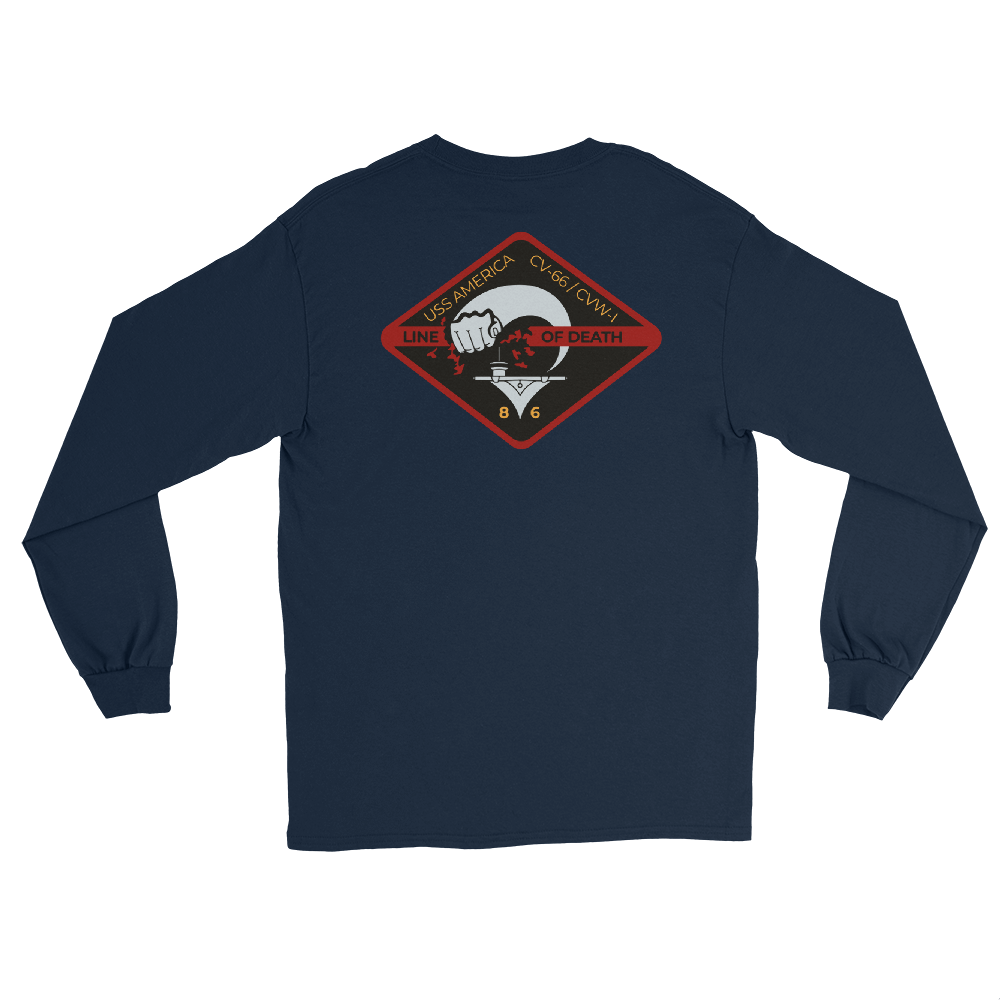 USS America (CV-66) '86 Line of Death - Special Edition Long Sleeve Shirt