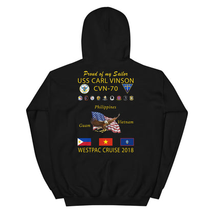 USS Carl Vinson (CVN-70) 2018 Cruise Hoodie - FAMILY