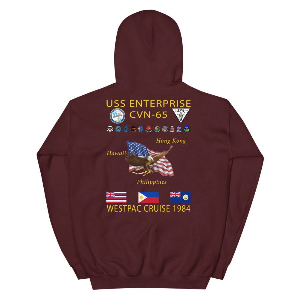 USS Enterprise (CVN-65) 1984 Cruise Hoodie