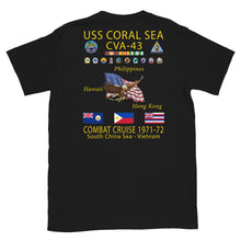 Load image into Gallery viewer, USS Coral Sea (CVA-43) 1971-72 Cruise Shirt