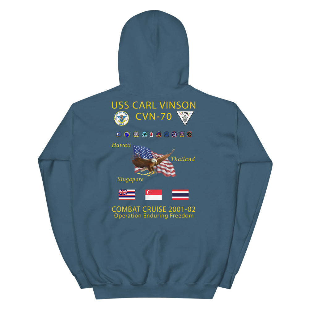 USS Carl Vinson (CVN-70) 2001-02 Cruise Hoodie