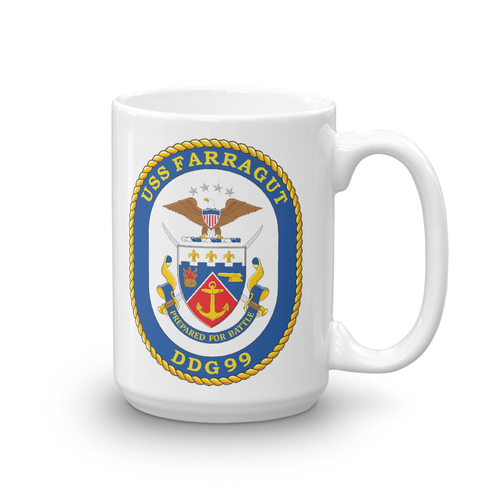 USS Farragut (DDG-99) Ship's Crest Mug