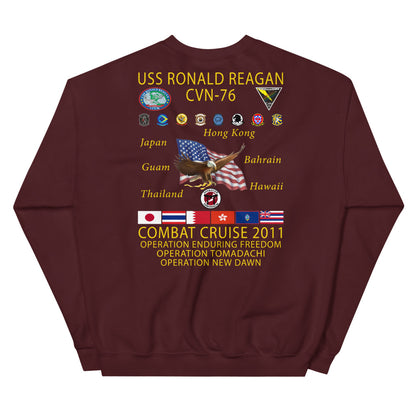 USS Ronald Reagan (CVN-76) 2011 Cruise Sweatshirt