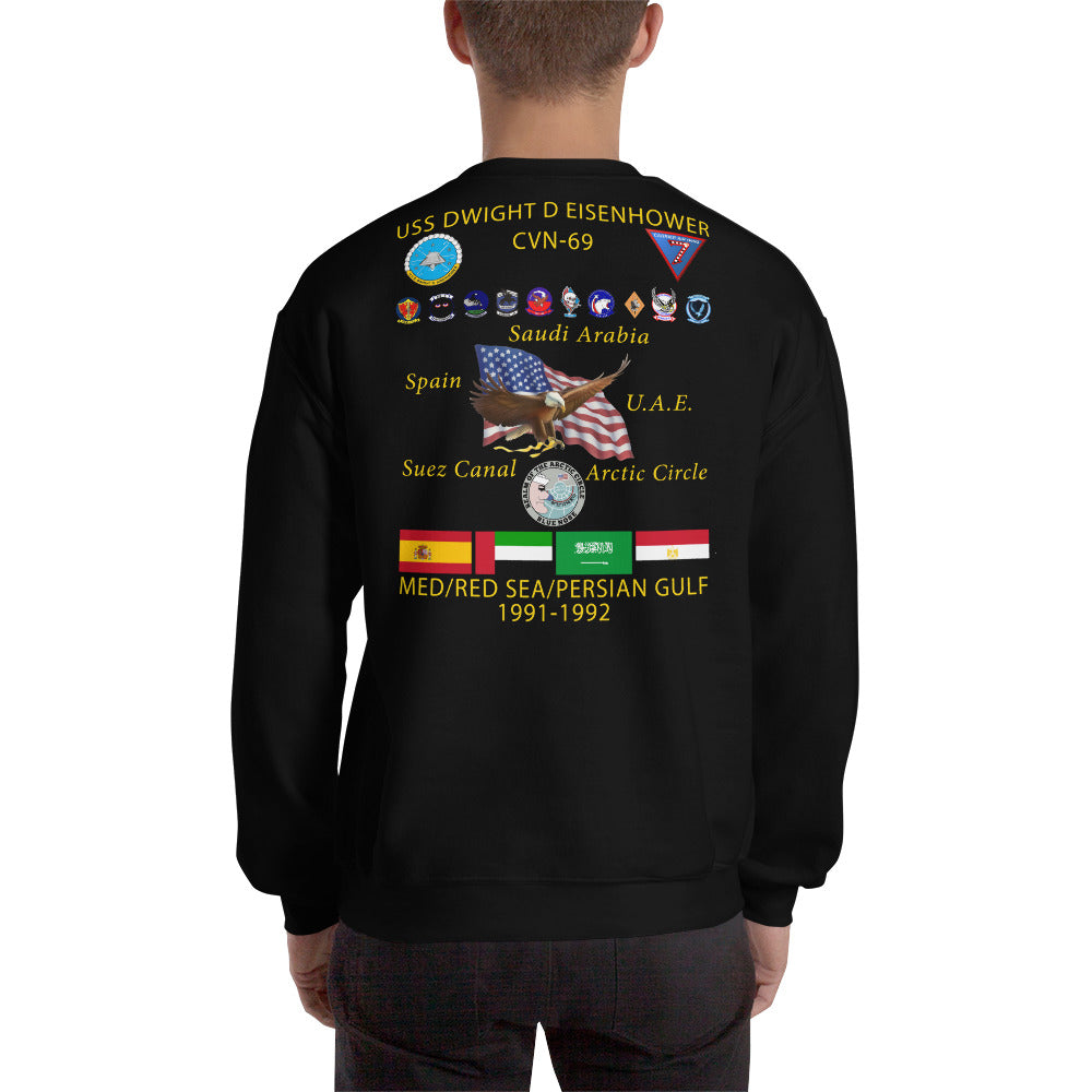USS Dwight D. Eisenhower (CVN-69) 1991-92 Cruise Sweatshirt