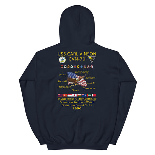 USS Carl Vinson (CVN-70) 1996 Cruise Hoodie