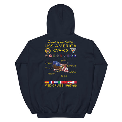 USS America (CVA-66) 1965-66 Cruise Hoodie - FAMILY