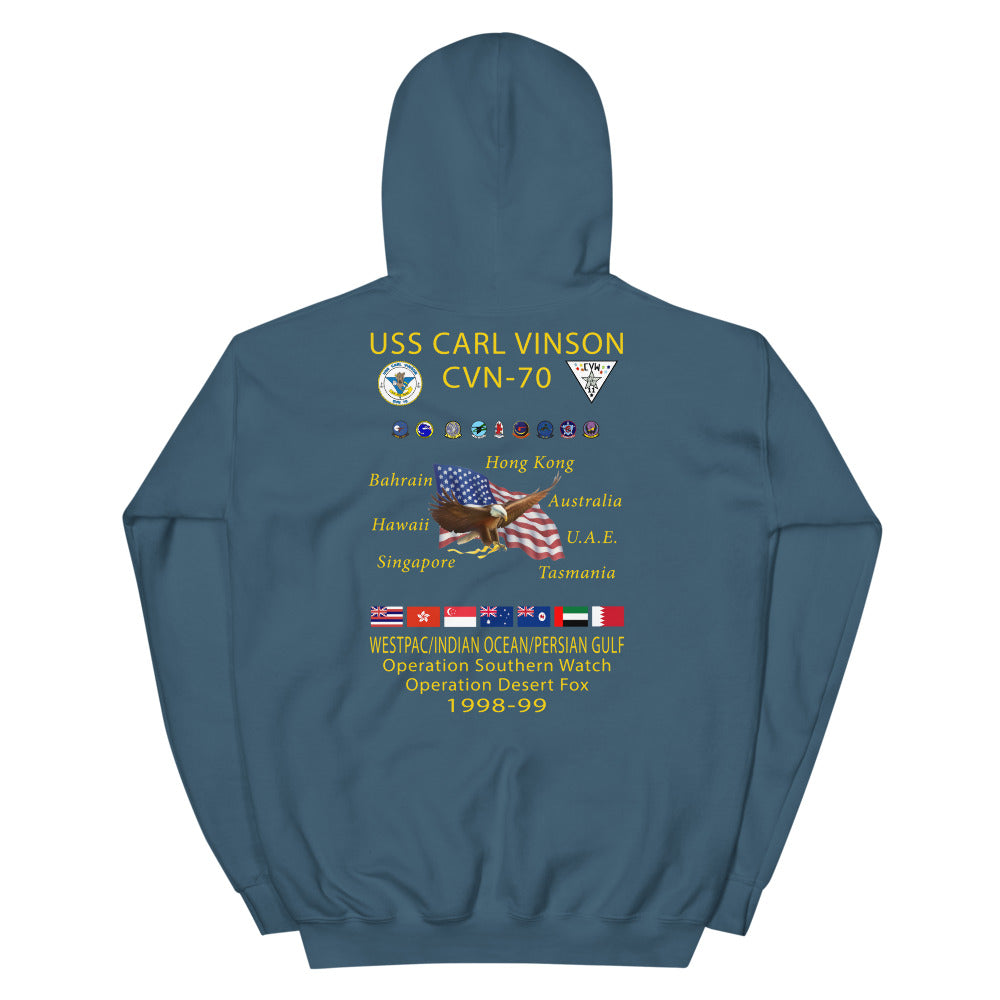 USS Carl Vinson (CVN-70) 1998-99 Cruise Hoodie