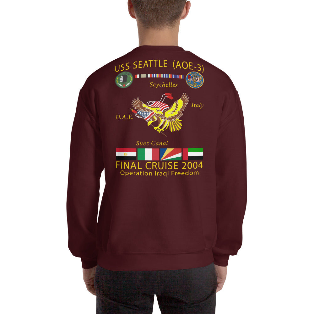 USS Seattle (AOE-3) 2004 Cruise Sweatshirt