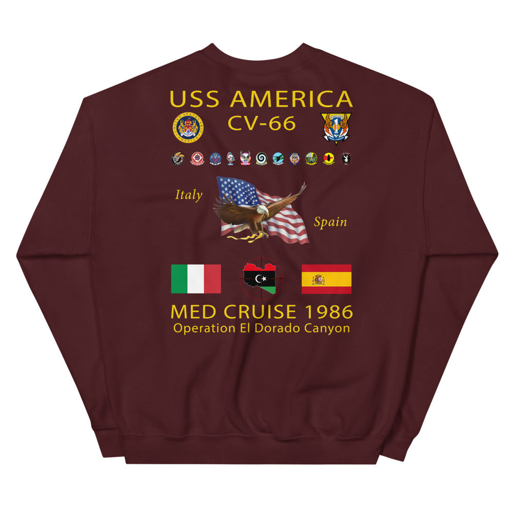USS America (CV-66) 1986 Cruise Sweatshirt