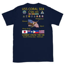 Load image into Gallery viewer, USS Coral Sea (CVA-43) 1967-68 Cruise Shirt