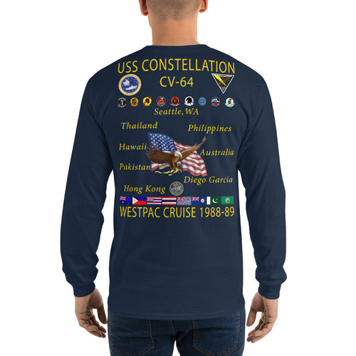 USS Constellation (CV-64) 1988-89 Long Sleeve Cruise Shirt