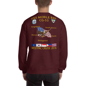 USS Mobile Bay (CG-53) 2016 Cruise Sweatshirt