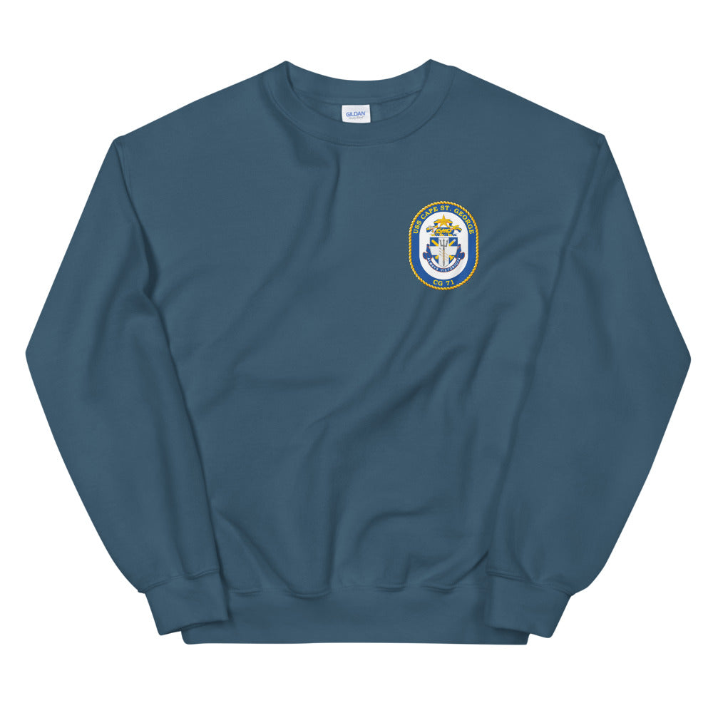 USS Cape St. George (CG-71) Ship's Crest Sweatshirt