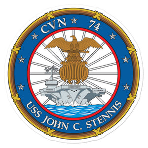 USS John C. Stennis (CVN-74) Ship's Crest Vinyl Sticker
