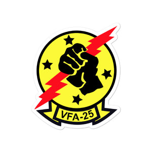 VFA-25 Fist of the Fleet Squadron Crest Vinyl Sticker
